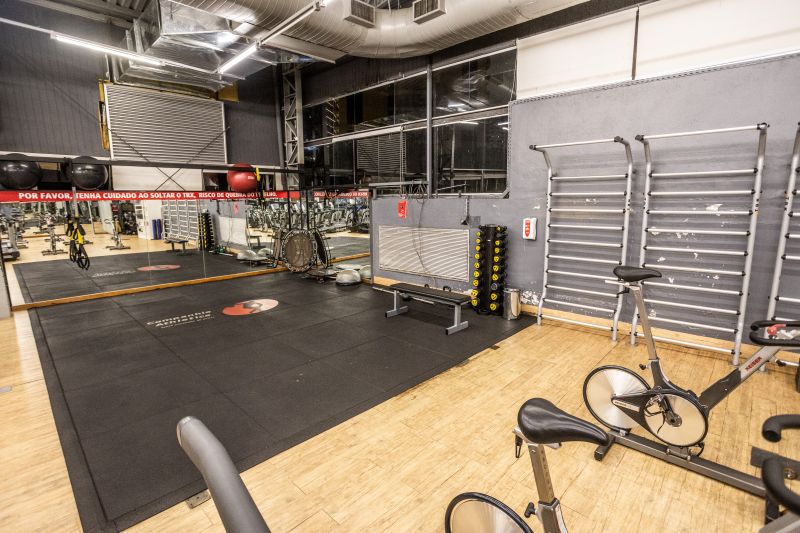Área de treinamento funcional da Academia São Paulo-Kansas. Área de treinamento funcional da sala de musculação da Academia São Paulo-Kansas.
