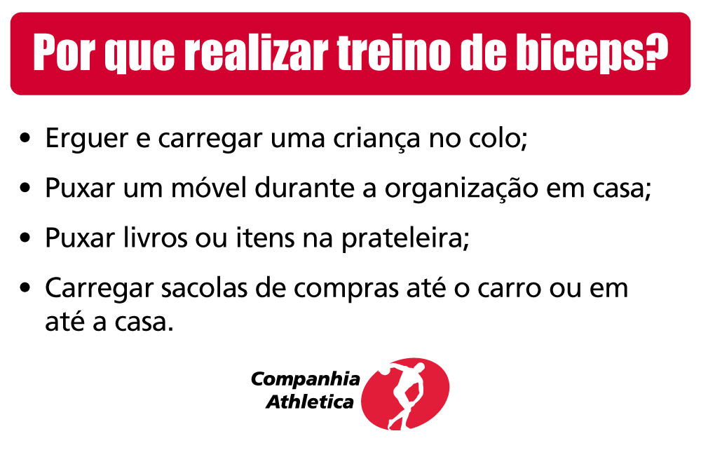 Por que realizar treino de superiores?
Erguer e carregar uma criança no colo;
Puxar um móvel durante a organização em casa;
Colocar ou puxar livros ou itens na prateleira;
Carregar sacolas de compras até o carro ou em até a casa;
Empurrar um carrinho de bebê;
Jogar vôlei ou handebol com os filhos;
Se apoiar em uma mesa.
